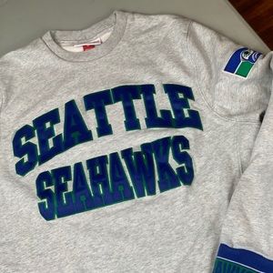 Mitchell and Ness Throwback Seahawks Crewneck NFL